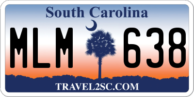 SC license plate MLM638