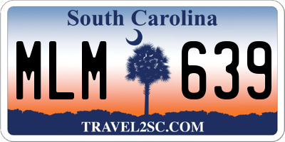SC license plate MLM639