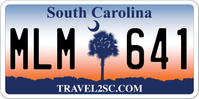 SC license plate MLM641