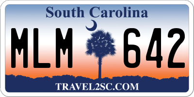 SC license plate MLM642
