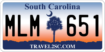SC license plate MLM651