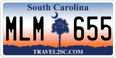 SC license plate MLM655