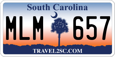 SC license plate MLM657