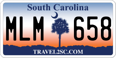 SC license plate MLM658