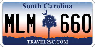 SC license plate MLM660