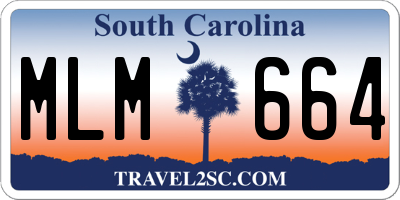 SC license plate MLM664