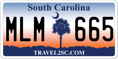 SC license plate MLM665