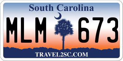 SC license plate MLM673