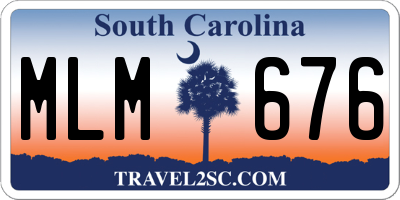 SC license plate MLM676