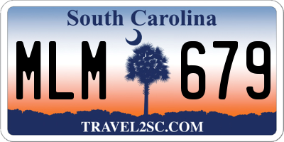 SC license plate MLM679