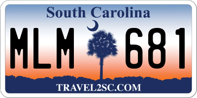 SC license plate MLM681