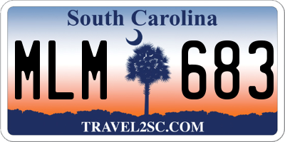 SC license plate MLM683