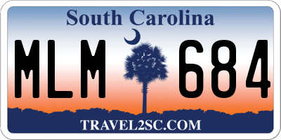 SC license plate MLM684