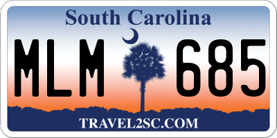 SC license plate MLM685
