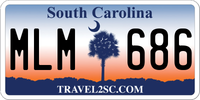 SC license plate MLM686