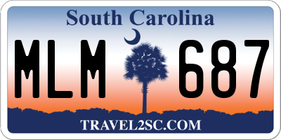 SC license plate MLM687