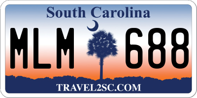 SC license plate MLM688