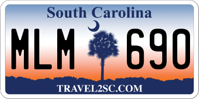 SC license plate MLM690