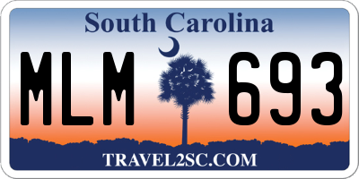 SC license plate MLM693