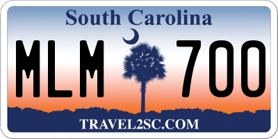 SC license plate MLM700
