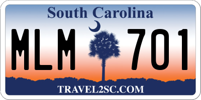 SC license plate MLM701