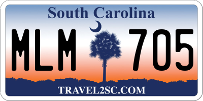 SC license plate MLM705