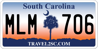 SC license plate MLM706