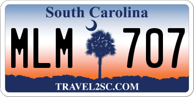 SC license plate MLM707