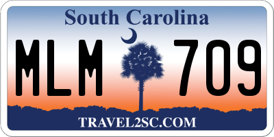 SC license plate MLM709