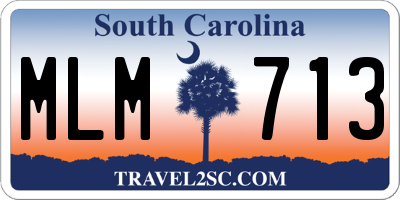 SC license plate MLM713