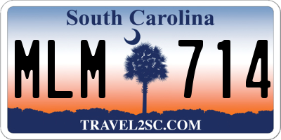 SC license plate MLM714