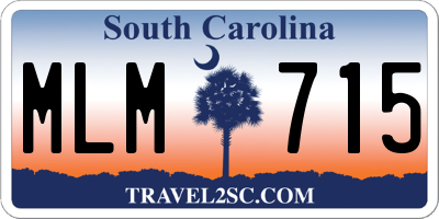SC license plate MLM715
