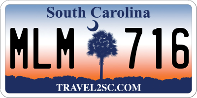 SC license plate MLM716