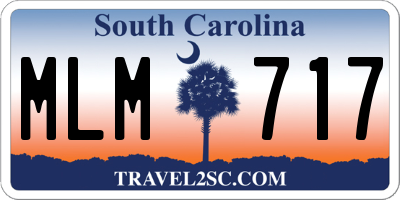 SC license plate MLM717