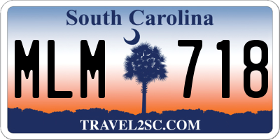 SC license plate MLM718