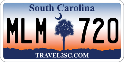 SC license plate MLM720