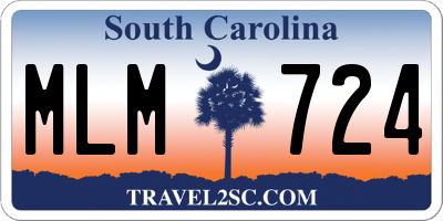 SC license plate MLM724