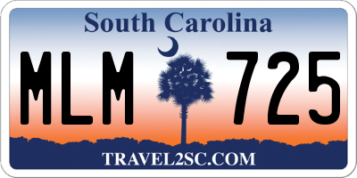 SC license plate MLM725