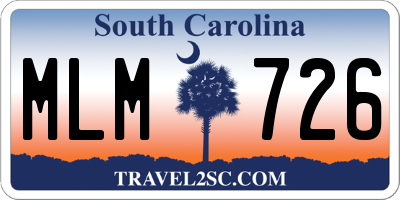 SC license plate MLM726