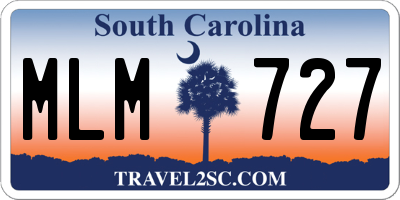 SC license plate MLM727