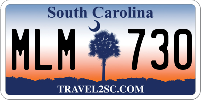 SC license plate MLM730