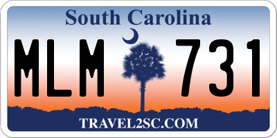 SC license plate MLM731