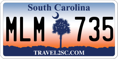 SC license plate MLM735