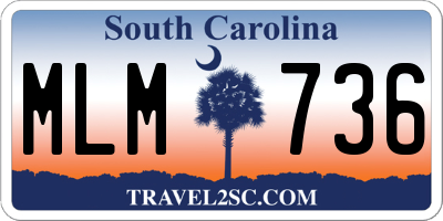 SC license plate MLM736