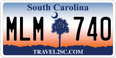 SC license plate MLM740