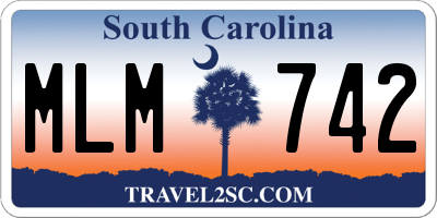 SC license plate MLM742