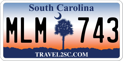 SC license plate MLM743