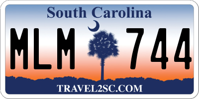 SC license plate MLM744