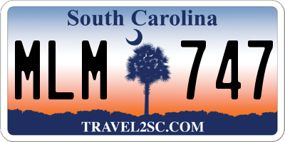 SC license plate MLM747
