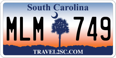 SC license plate MLM749